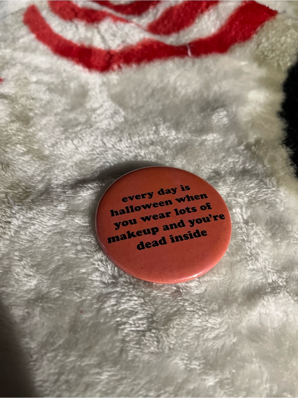 Halloween Orange Humor Pin